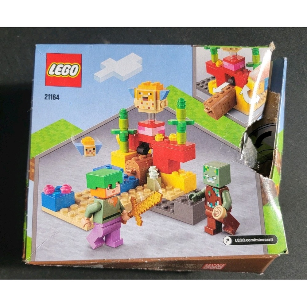 Lego Minecraft The Coral Reef 21164 EMPTY BOX ONLY Replacement Packaging
